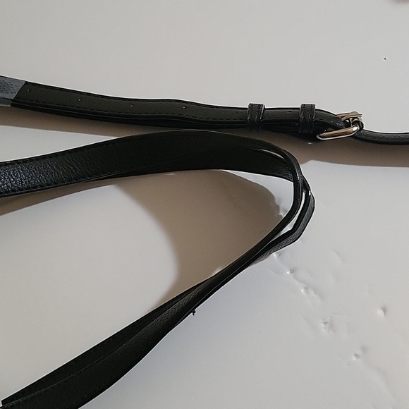 Leather Santuary bag. Black, and bone, two colours. 11x11. - Picture 5 of 8